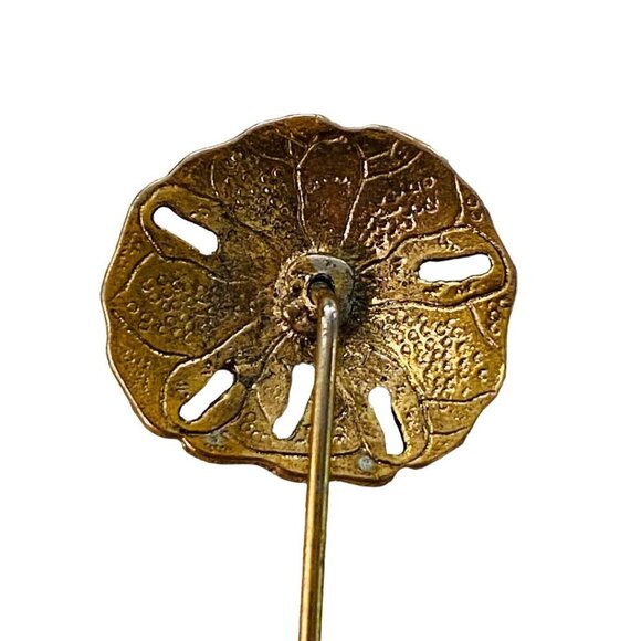 Vintage Goldtone Coppertone 2"l Stick Pin Sand Dollar Design (3/4") - Picture 14 of 16